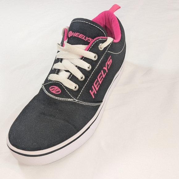 Heelys GR8 Pro 20 Skate Shoe Black and Pink Logo Canvas Sneakers Woman's Size 7 - Picture 6 of 11